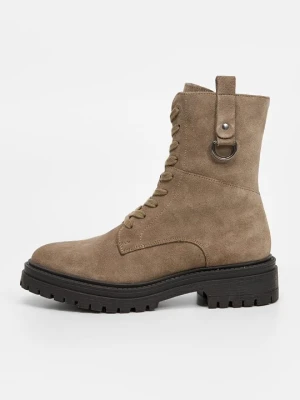 Botki sznurowane Geox taupe