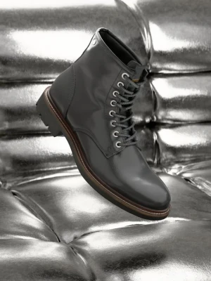 Botki sznurowane Jack&Jones antracytowy