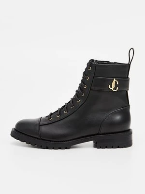 Botki sznurowane Jimmy Choo czarny