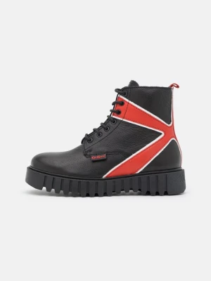 Botki sznurowane Kickers czarny