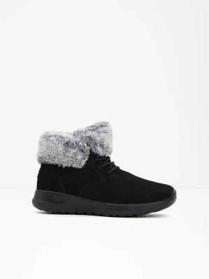Botki sznurowane marki Skechers BonPrix czarny