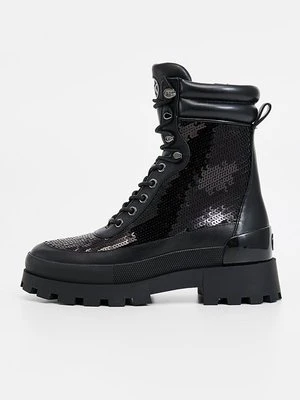 Botki sznurowane Michael Kors czarny