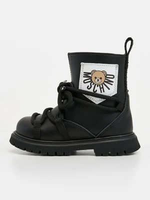 Botki sznurowane MOSCHINO czarny