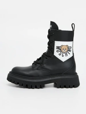 Botki sznurowane MOSCHINO czarny