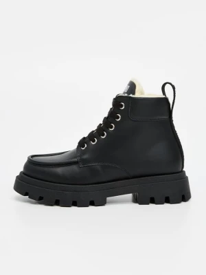 Botki sznurowane MOSCHINO czarny