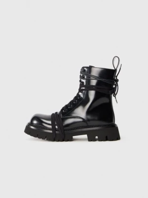 Botki sznurowane MOSCHINO czarny