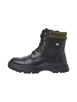 Botki sznurowane Pepe Jeans czarny