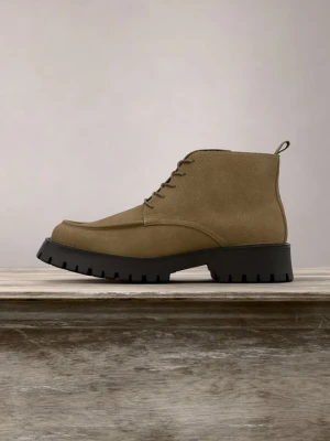 Botki sznurowane Pier One By Zalando beżowy