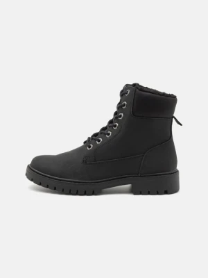 Botki sznurowane Pier One By Zalando czarny