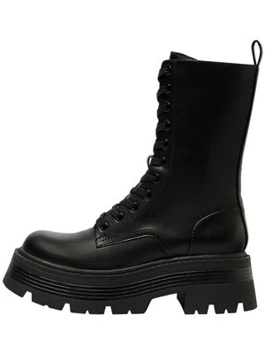 Botki sznurowane PULL&BEAR czarny