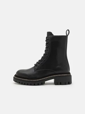 Botki sznurowane Steve Madden czarny