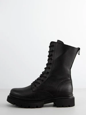 Botki sznurowane Steve Madden czarny