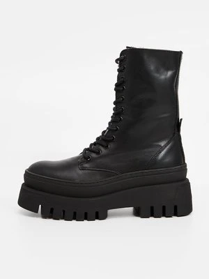 Botki sznurowane Steve Madden czarny