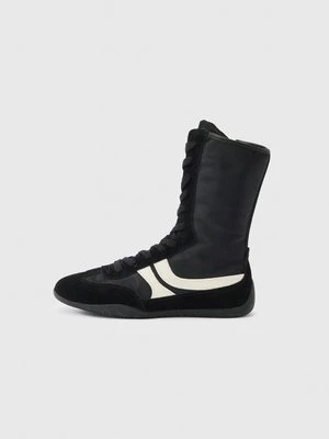 Botki sznurowane Steve Madden czarny