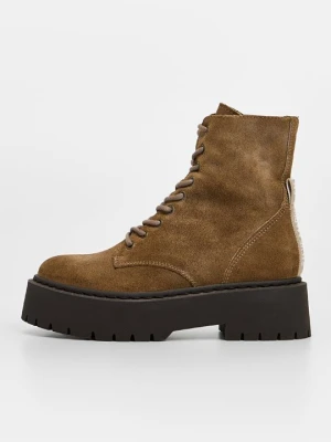 Botki sznurowane Steve Madden jasny brąz