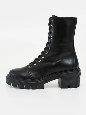 Botki sznurowane Stuart Weitzman czarny
