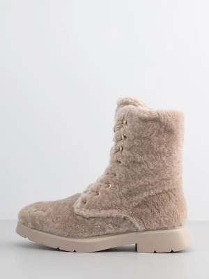 Botki sznurowane Stuart Weitzman beżowy
