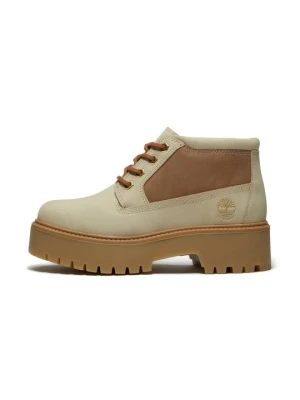 Botki sznurowane Timberland beżowy