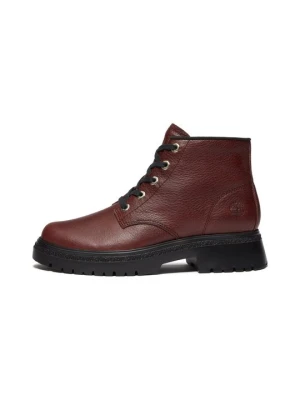 Botki sznurowane Timberland ciemnoczerwony