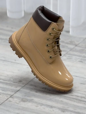 Botki sznurowane Timberland wielbłądzi