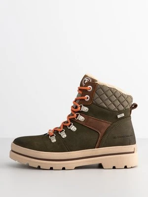 Botki sznurowane Tom Tailor khaki