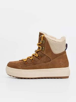 Botki sznurowane U.S. POLO ASSN. mleczny