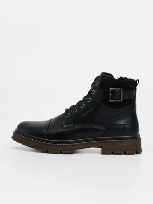 Botki sznurowane Wrangler czarny