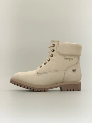 Botki sznurowane Wrangler beżowy