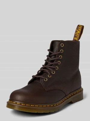 Botki sznurowane z naturalnej skóry model 'Pascal' Dr. Martens Ciemnobrązowy