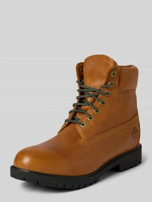 Botki sznurowane z naturalnej skóry Timberland Camel