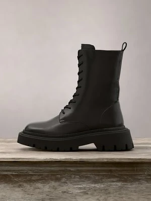 Botki sznurowane Zign By Zalando czarny