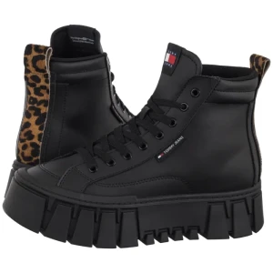 Botki Tjw Vulc Flatform Leopard Black EN0EN02858 BDS (TH1402-b) Tommy Hilfiger