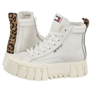 Botki Tjw Vulc Flatform Leopard Ecru EN0EN02858 YBL (TH1402-a) Tommy Hilfiger