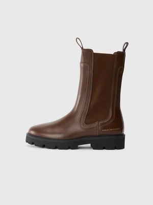 Botki Tommy Hilfiger brązowy