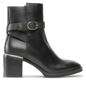 Botki Tommy Hilfiger Belt Heeled FW0FW06766 Czarny