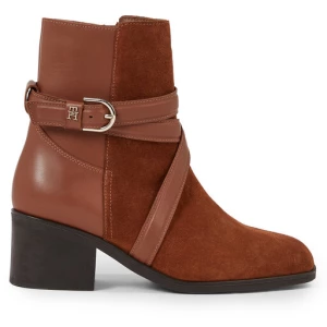 Botki Tommy Hilfiger Elevated Essential Midheel Boot FW0FW07515 Brązowy