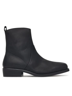 Botki Tommy Hilfiger Hilfiger Dressy Lth Biker Boot FM0FM06077 Czarny