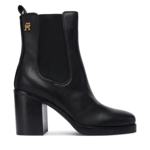Botki Tommy Hilfiger Square Toe Chelsea High Block Hl FW0FW08844 Czarny