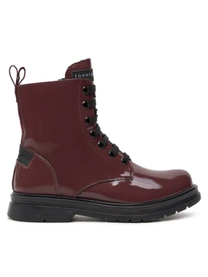 Botki Tommy Hilfiger T4A5-33588-0775 M Bordowy
