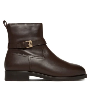 Zdjęcie produktu Botki Tommy Hilfiger Th Buckle Riding Leather Bootie FW0FW08781 Brązowy