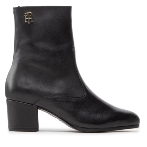 Botki Tommy Hilfiger Th Hardware Bootie Leather FW0FW06760 Czarny