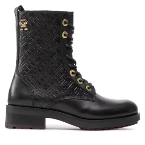 Botki Tommy Hilfiger Th Monogram Biker Boot FW0FW06817 Czarny