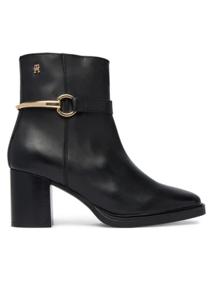 Botki Tommy Hilfiger TH Stud Heel Riding Ankle Boot FW0FW09552 Czarny