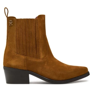 Botki Tommy Hilfiger Th Suede Cowboy Boot FW0FW08034 Brązowy