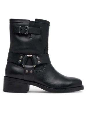 Botki Tommy Jeans Tjw Biker EN0EN02811 Czarny