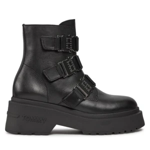 Botki Tommy Jeans Tjw Chunky Boot Hardware EN0EN02443 Czarny