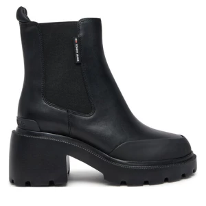 Botki Tommy Jeans Tjw Mid Heel Chelsea Boot EN0EN02681 Czarny