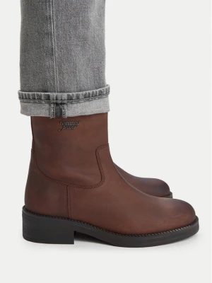 Botki Tommy Jeans Tjw Soft Sole Chelsea Boots Lth EN0EN03080 Brązowy