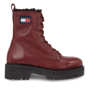 Botki Tommy Jeans Tjw Urban Tumbled Ltr Wl EN0EN02317 Bordowy