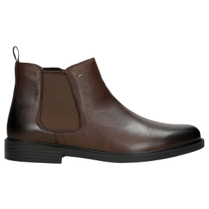 Brązowe skórzane sztyblety męskie z zapięciem na zamek 20043-52 Wojas